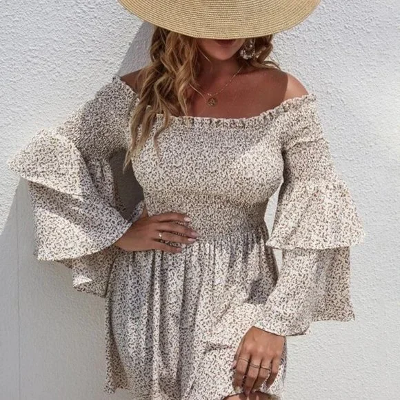 white christmas dresses Black Cotton Off the Shoulder Dress – Lindsey Brown main image 0